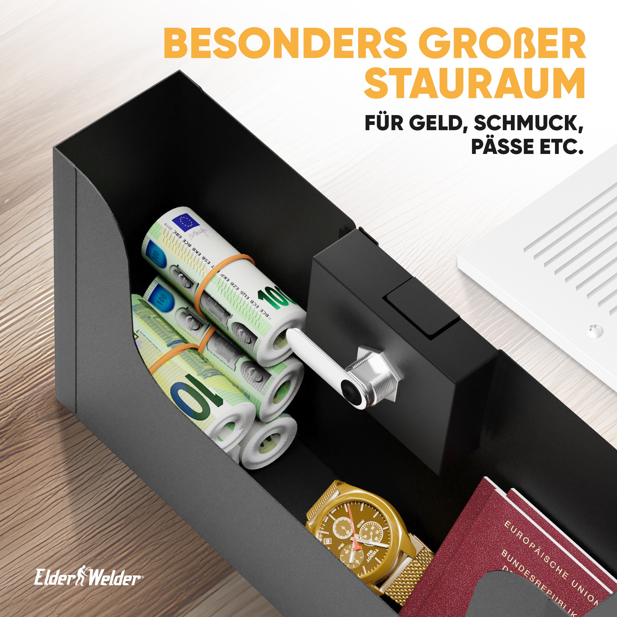 Elder Welder® Lüftungsgitter Tresor mit verstecktem Zahlenschloss