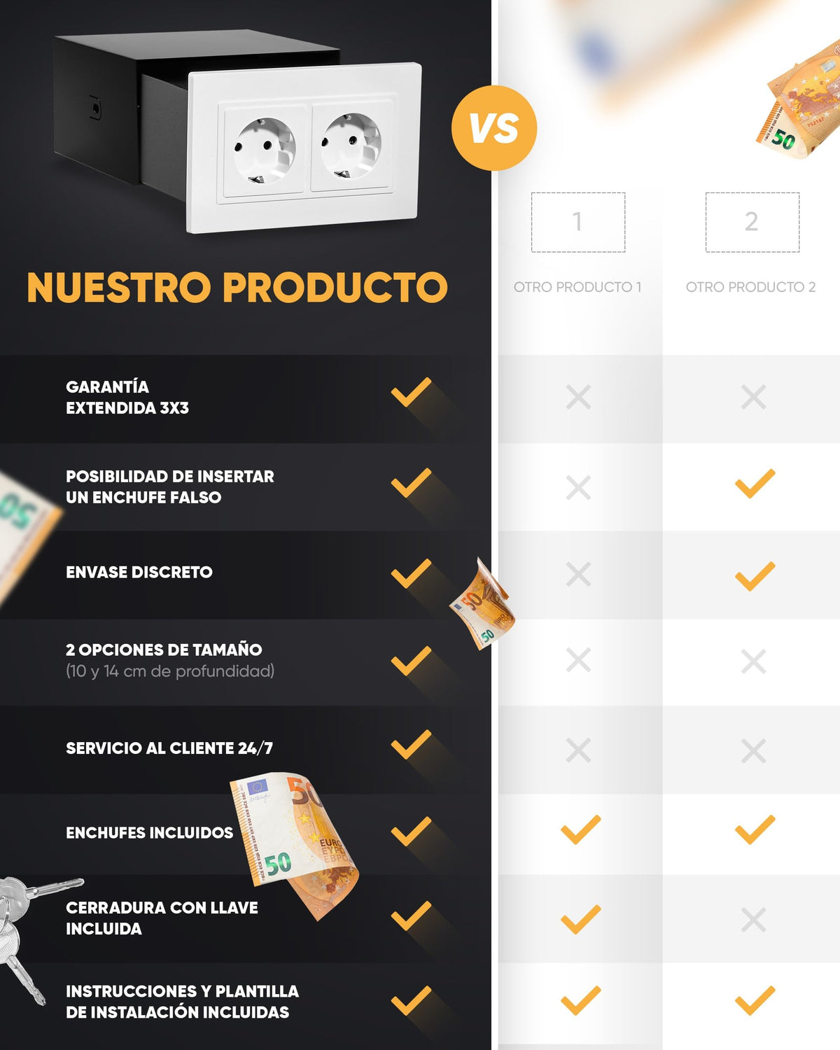 Caja fuerte enchufe 10 cm – imagen 7