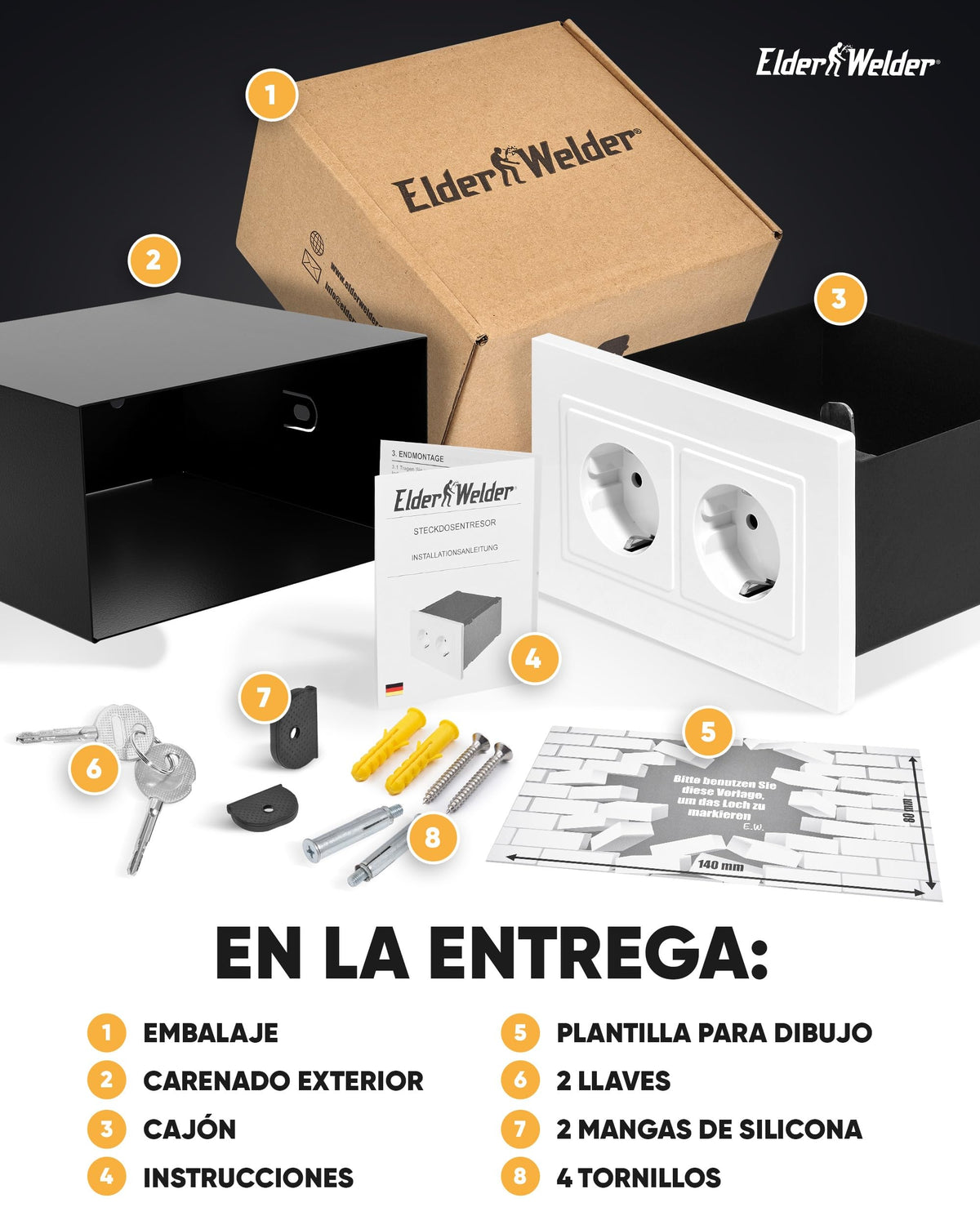 Caja fuerte enchufe 14 cm – imagen 6