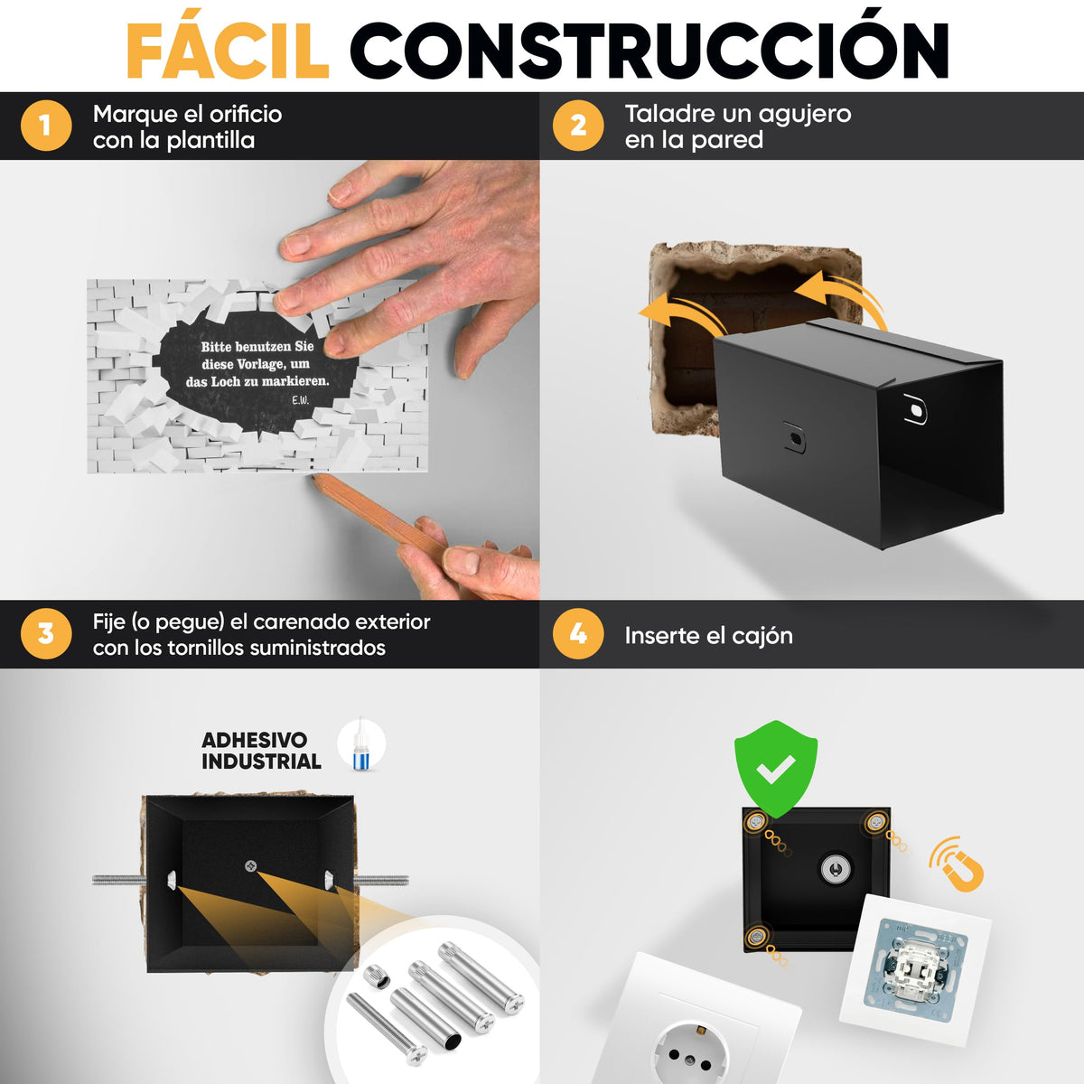 Caja fuerte enchufe magnética simple – imagen 4