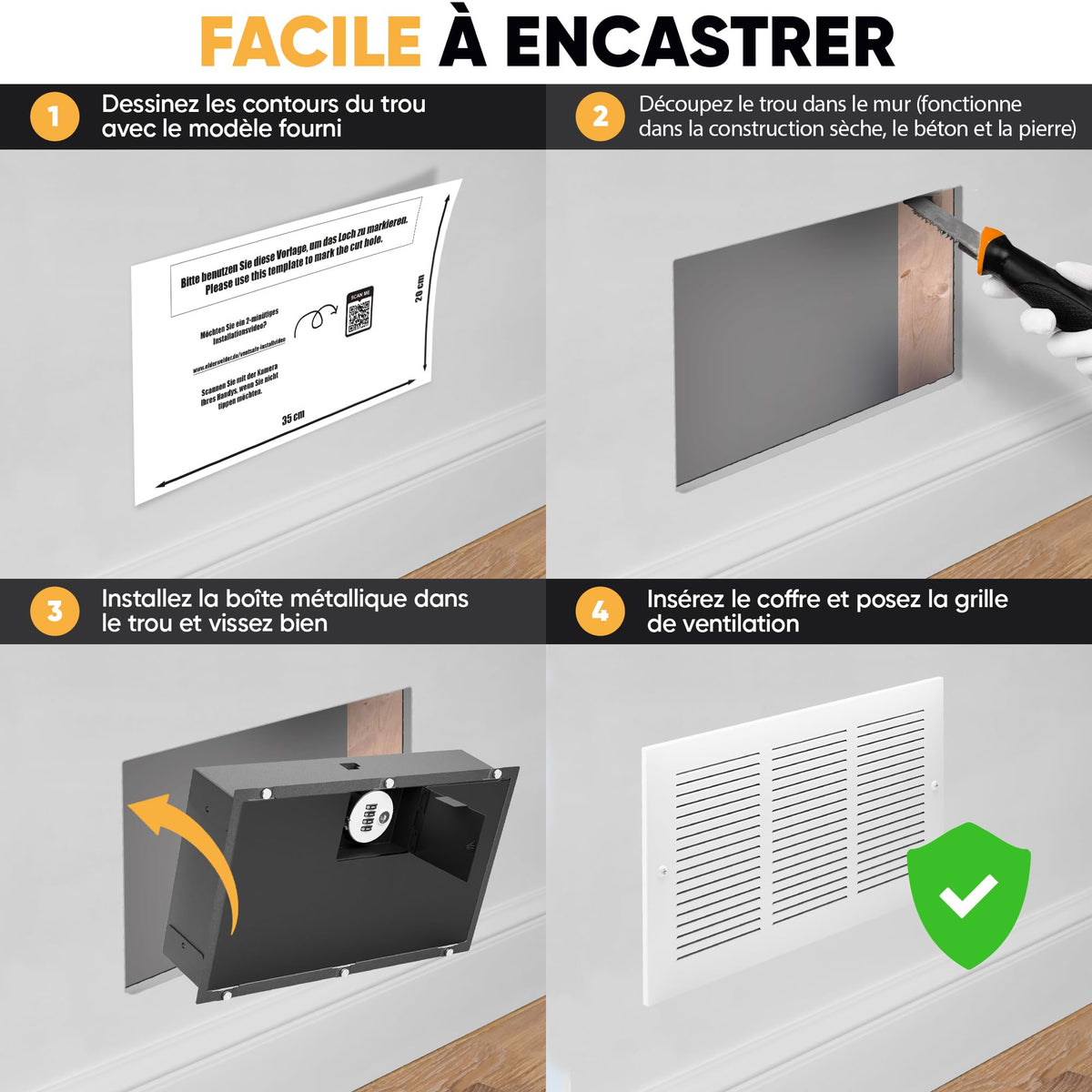 Coffre-fort grille de ventilation – image 3