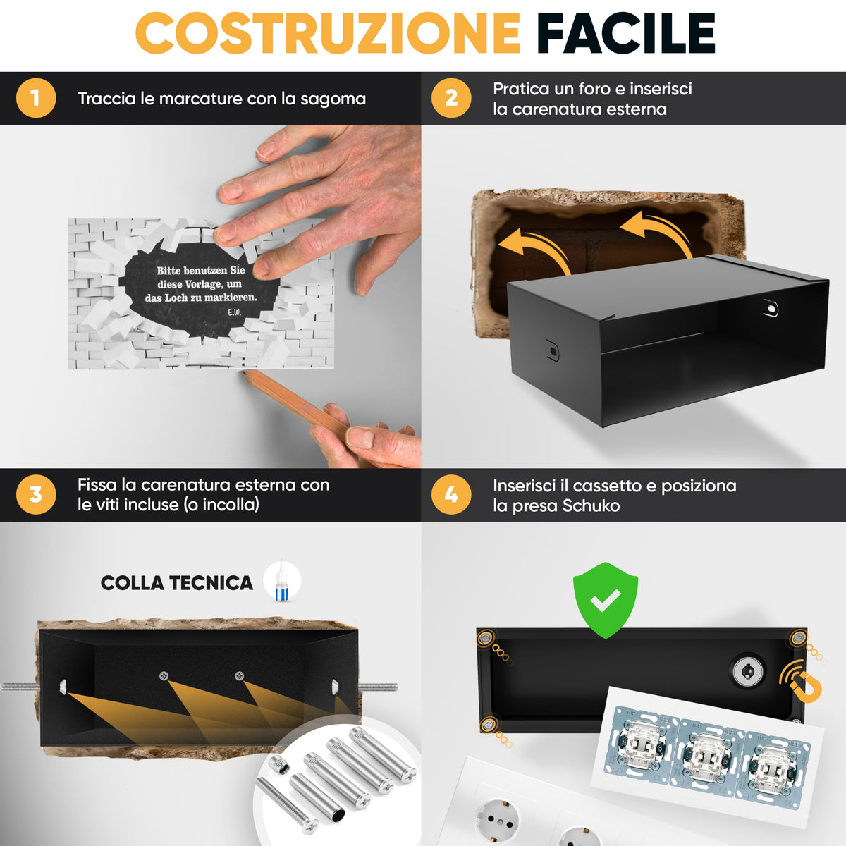 Cassaforte presa magnetica tripla – immagine 4