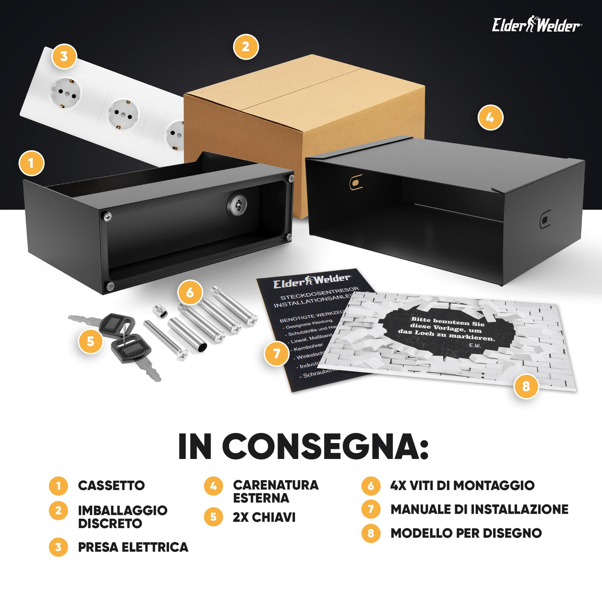 Cassaforte presa magnetica tripla – immagine 7