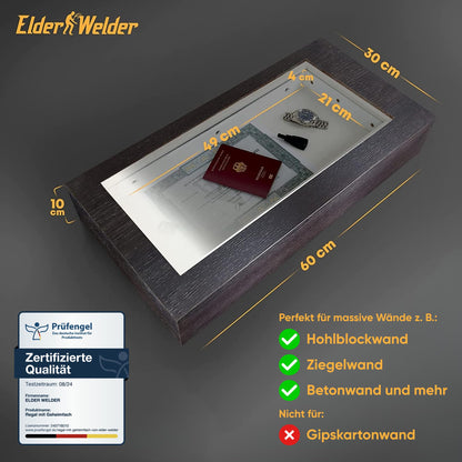 Wandregal mit Geheimfach Wenge – Bild 3 