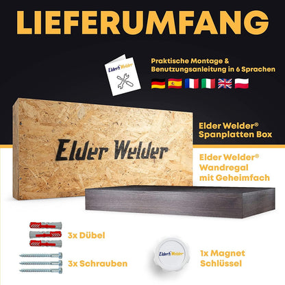 Wandregal mit Geheimfach Wenge – Bild 6 