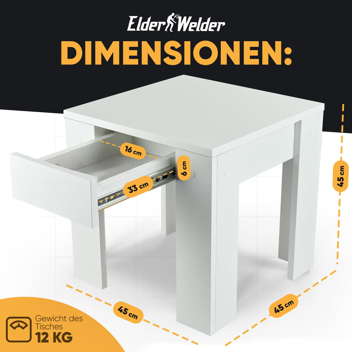 Tisch mit Geheimfach – Detail