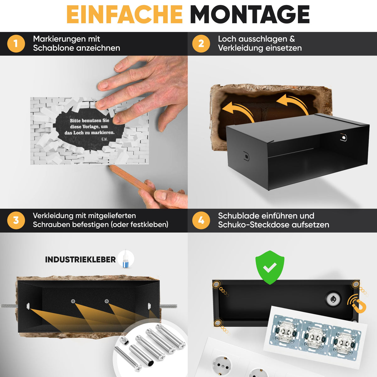 Magnet-Steckdosentresor 3-fach – Bild 4 #steckdose_3-fach