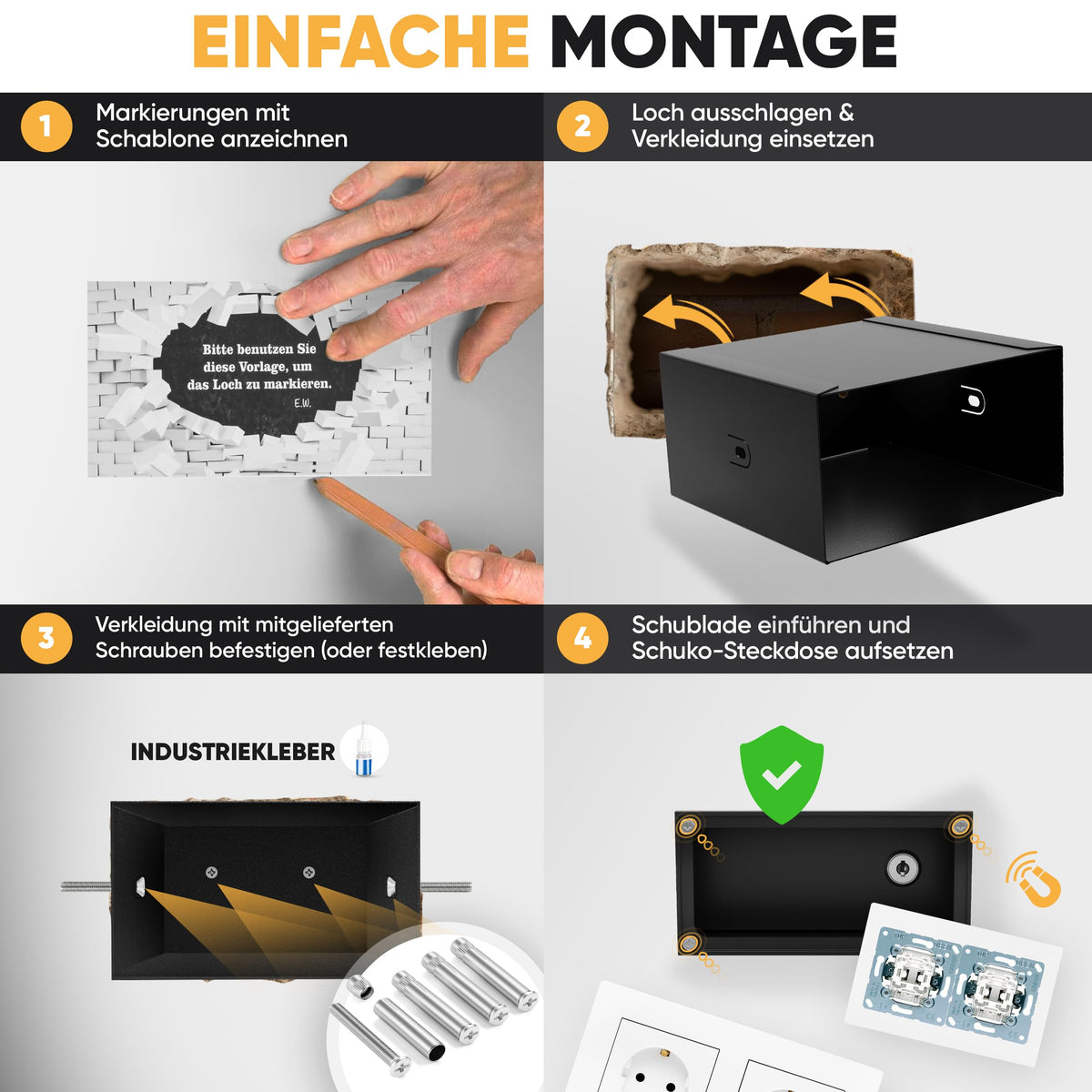 Magnet-Steckdosentresor Doppel – Bild 4 #steckdose_doppel