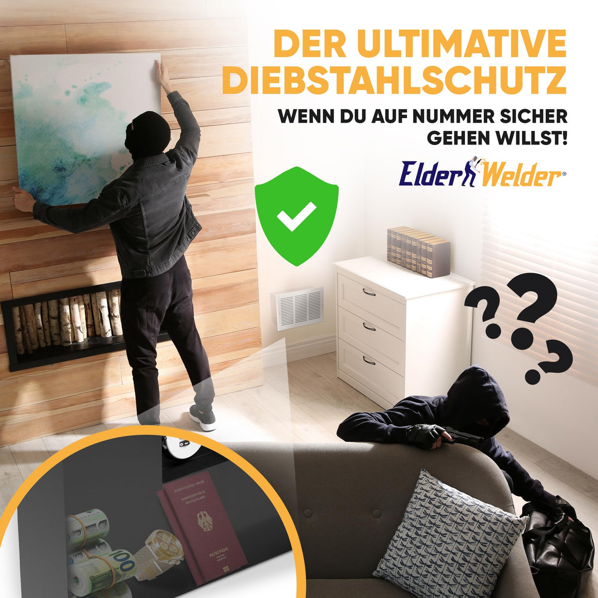 Lüftungsgitter-Tresor mit Zahlenschloss – Bild 7