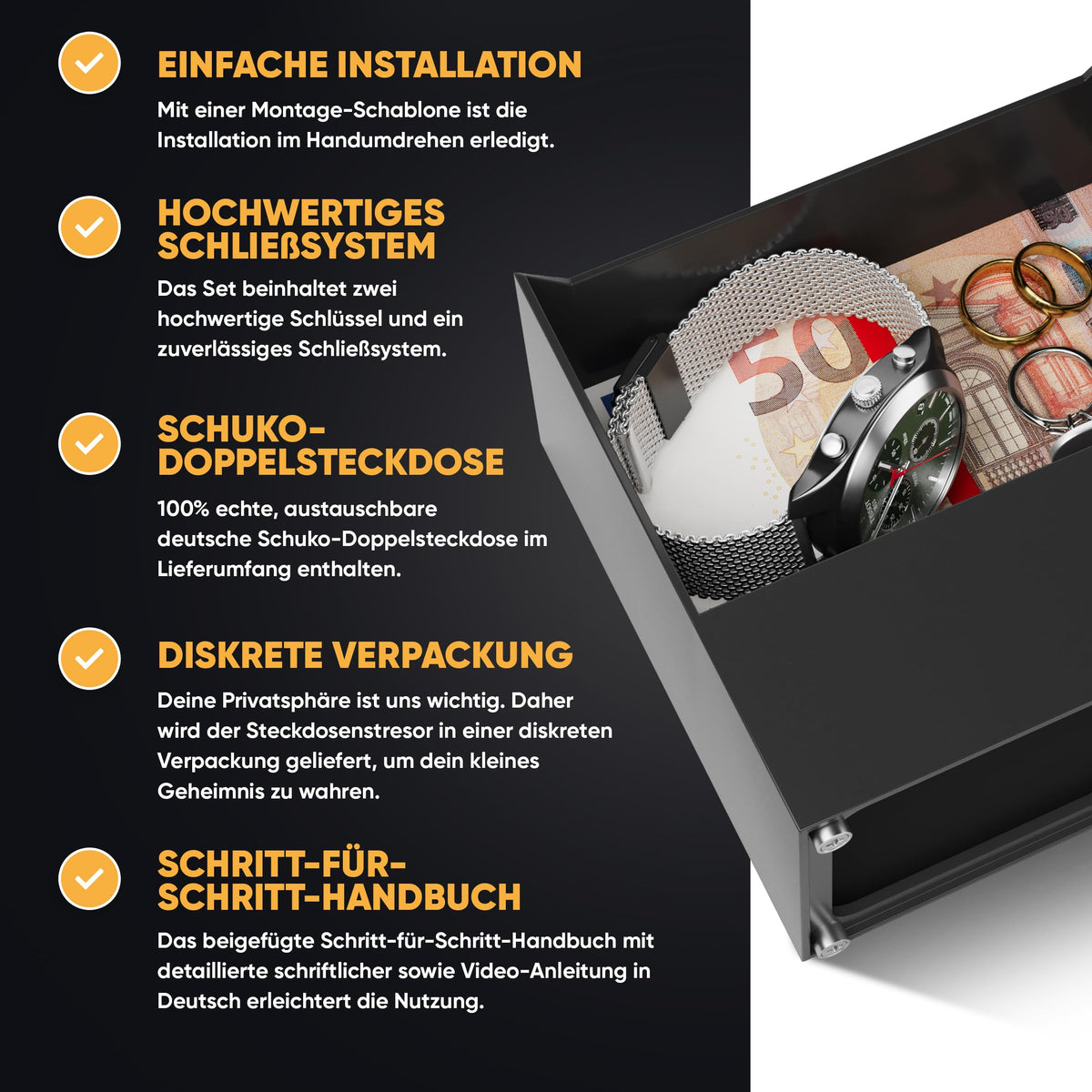 Magnet-Steckdosentresor Doppel – Bild 6 #steckdose_doppel