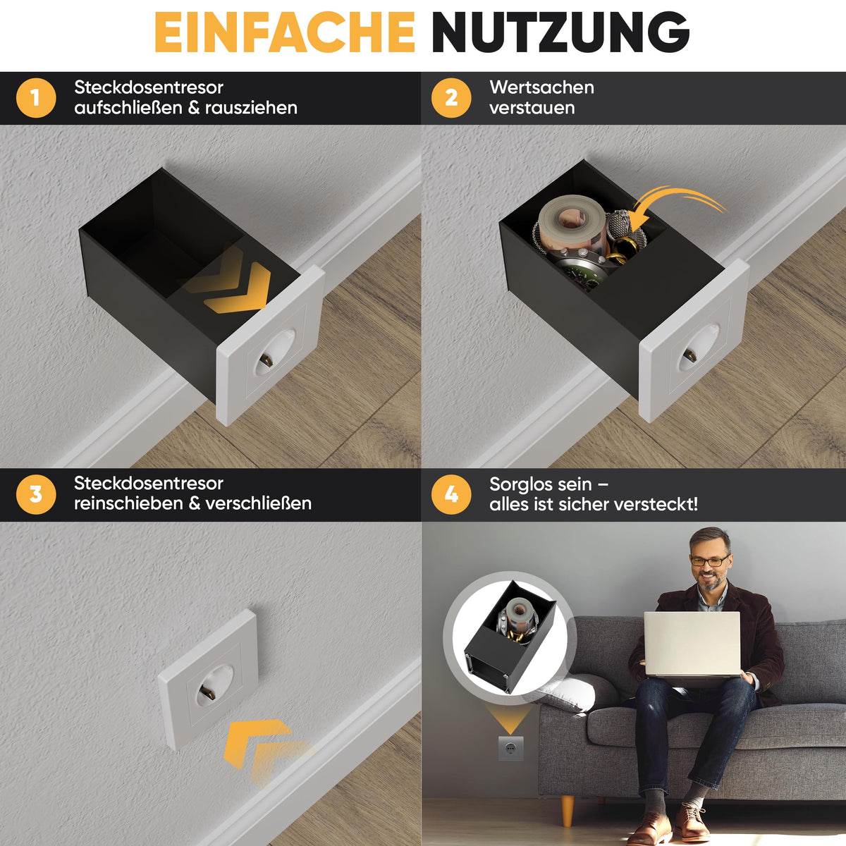 Magnet-Steckdosentresor Einzel – Bild 3 #steckdose_einzel