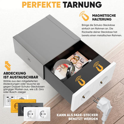Magnet-Steckdosentresor Doppel – Bild 2 #steckdose_doppel