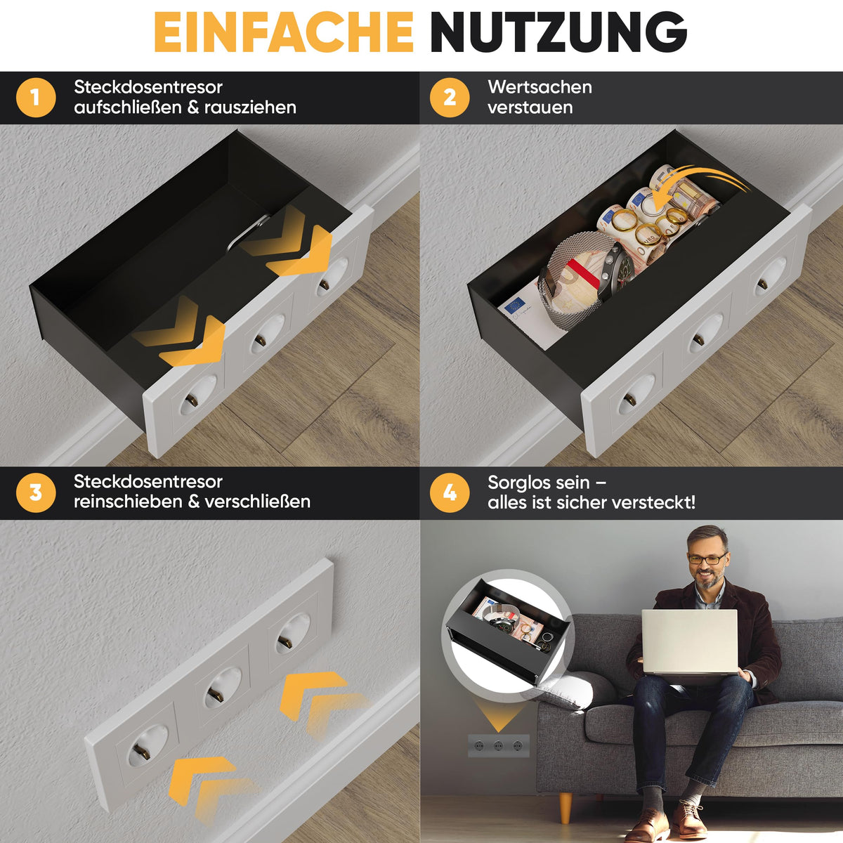 Magnet-Steckdosentresor 3-fach – Bild 3 #steckdose_3-fach