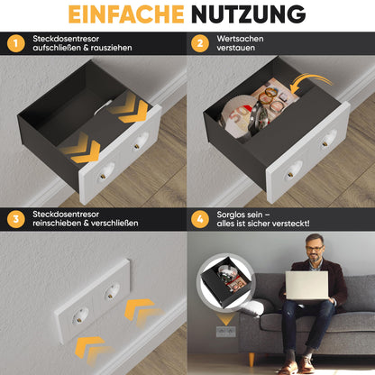 Magnet-Steckdosentresor Doppel – Bild 3 #steckdose_doppel