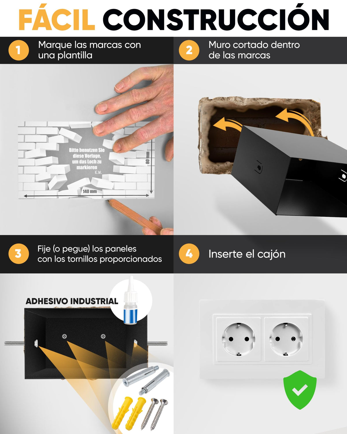 Caja fuerte enchufe 10 cm – imagen 4
