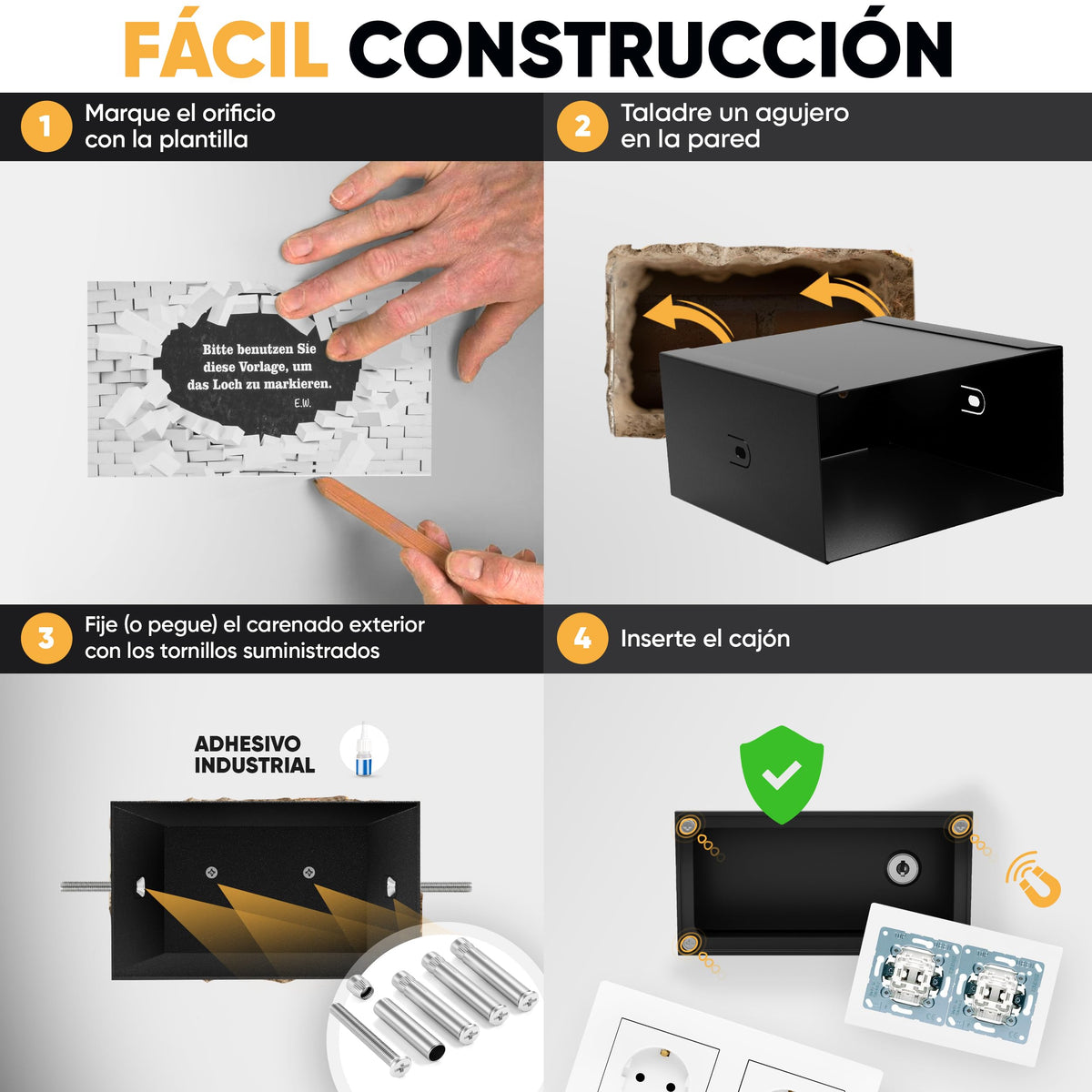 Caja fuerte enchufe magnética doble – imagen 4