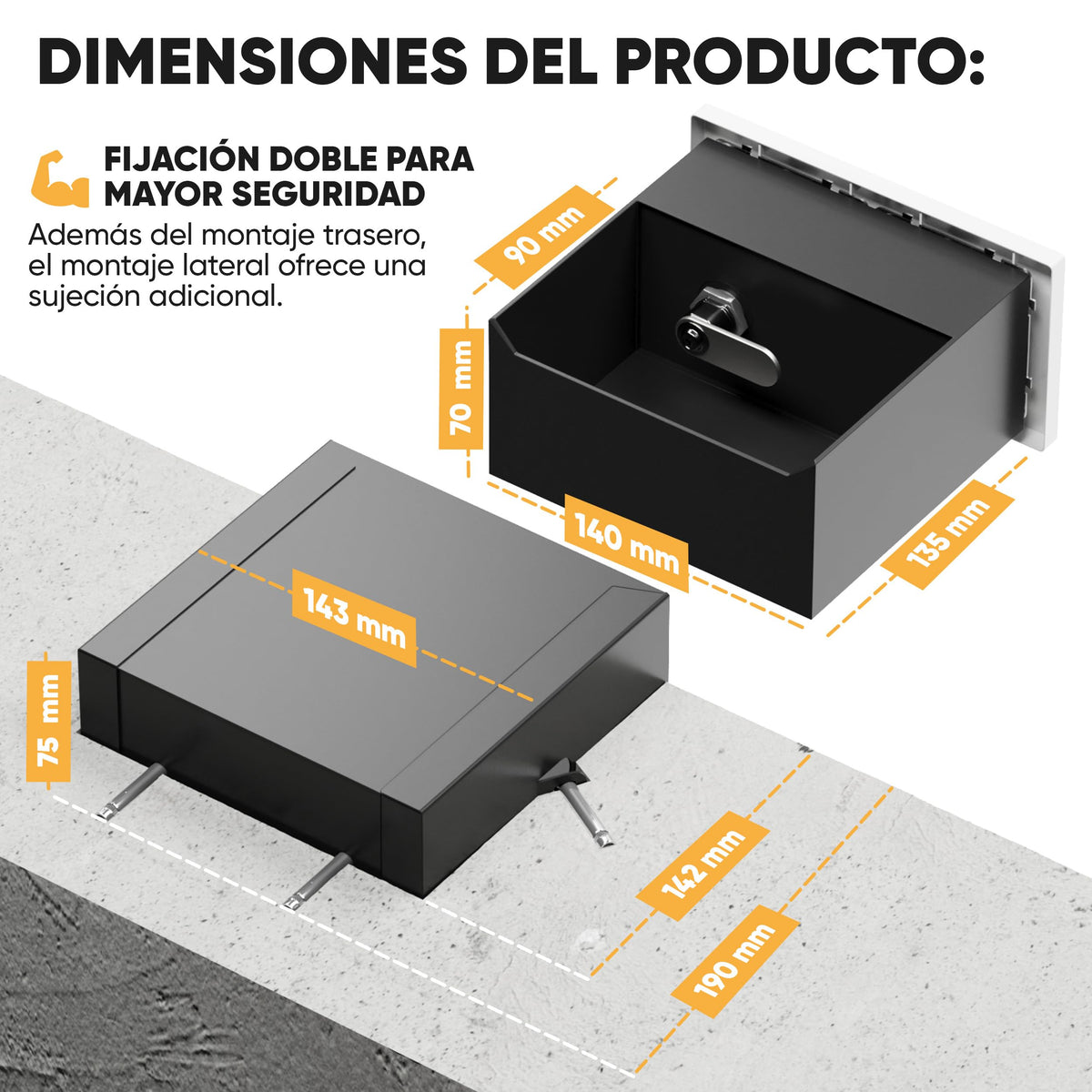 Caja fuerte enchufe magnética doble – imagen 5