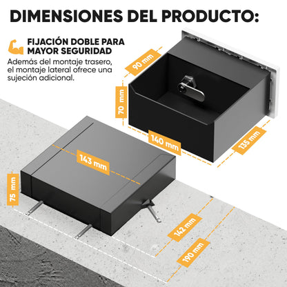 Caja fuerte enchufe magnética doble – imagen 5