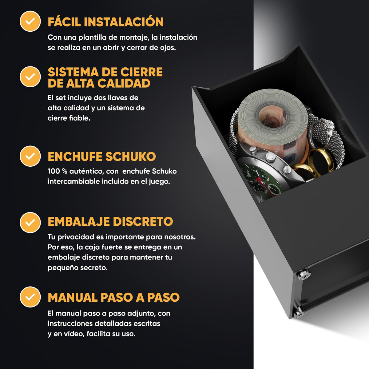 Caja fuerte enchufe magnética simple – imagen 6