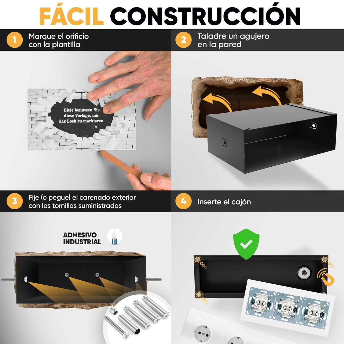 Caja fuerte enchufe magnética triple – imagen 4