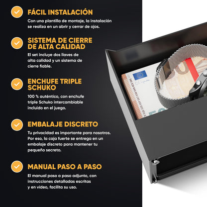 Caja fuerte enchufe magnética triple – imagen 6
