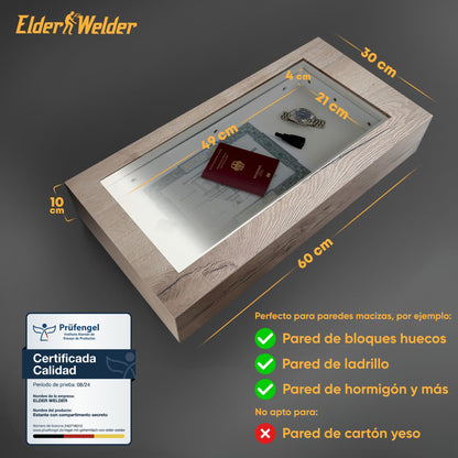 Estante con compartimento secreto roble Halifax – imagen 3
