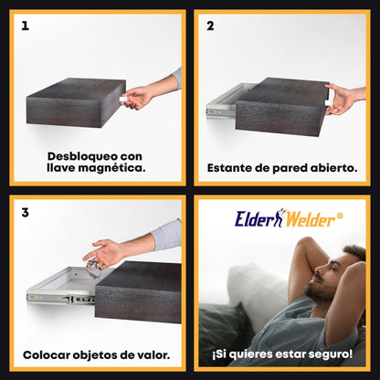 Estante con compartimento secreto wengué – imagen 2