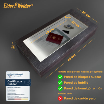 Estante con compartimento secreto wengué – imagen 3