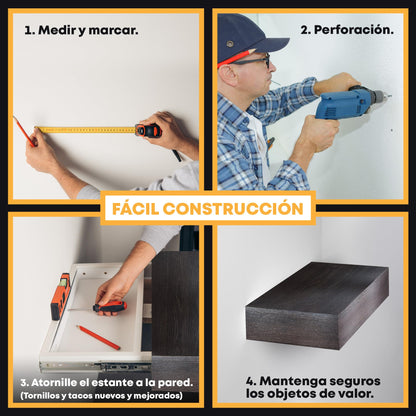 Estante con compartimento secreto wengué – imagen 5