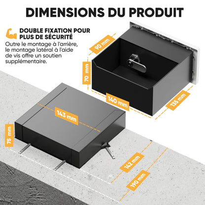 Coffre-fort prise magnétique double – image 5
