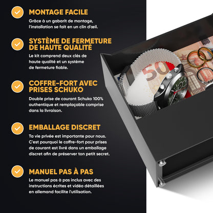 Coffre-fort prise magnétique double – image 6