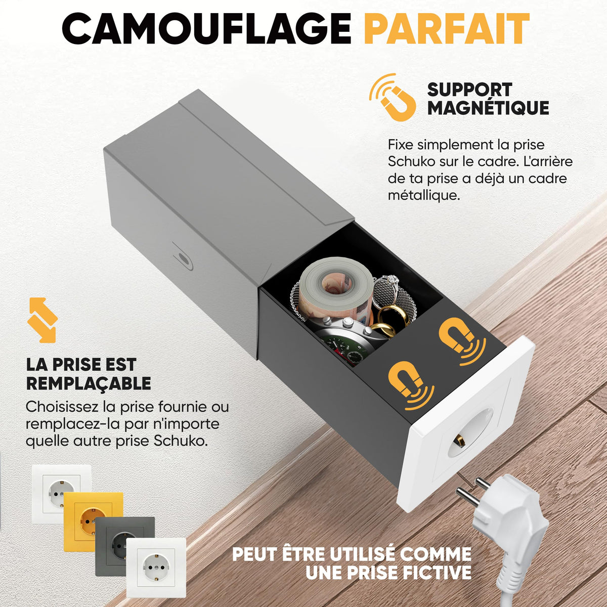 Coffre-fort prise magnétique simple – image 2