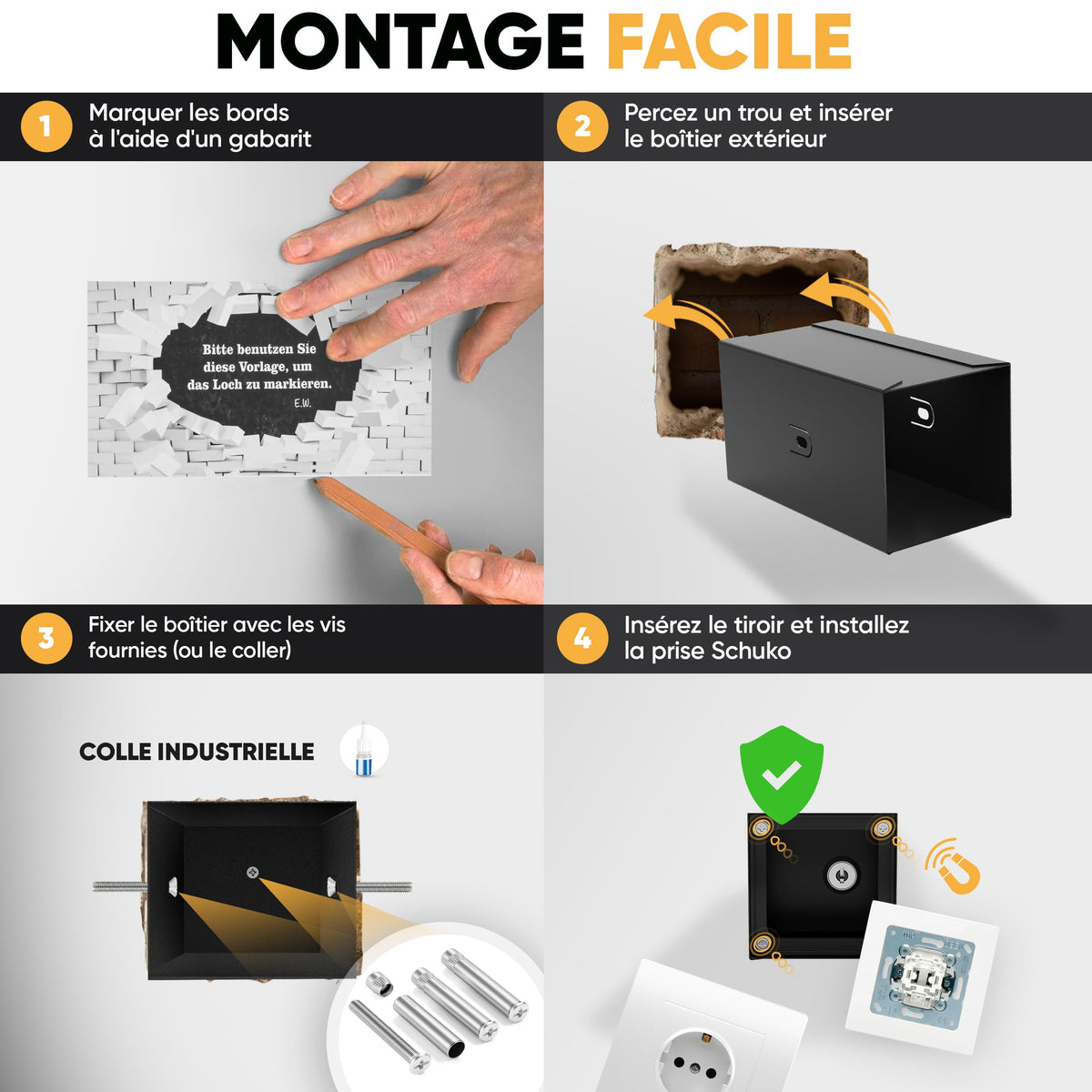 Coffre-fort prise magnétique simple – image 4