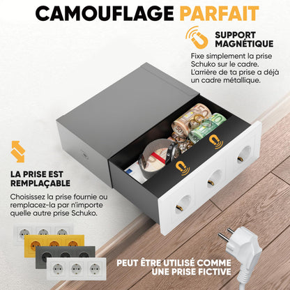 Coffre-fort prise magnétique triple – image 2
