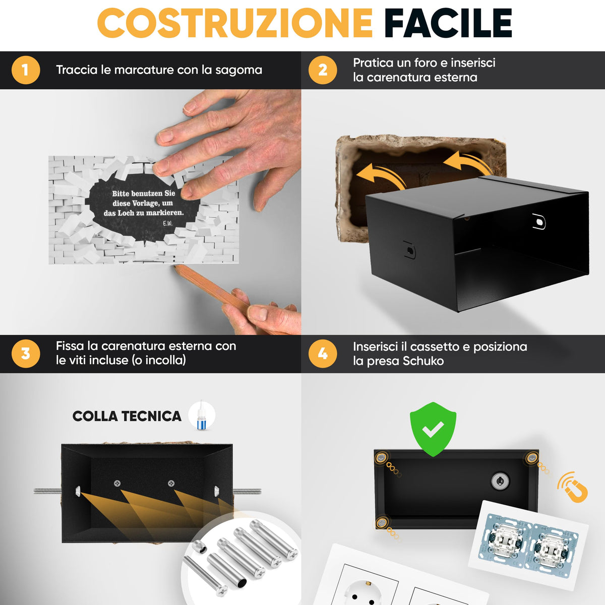 Cassaforte presa magnetica doppia – immagine 4