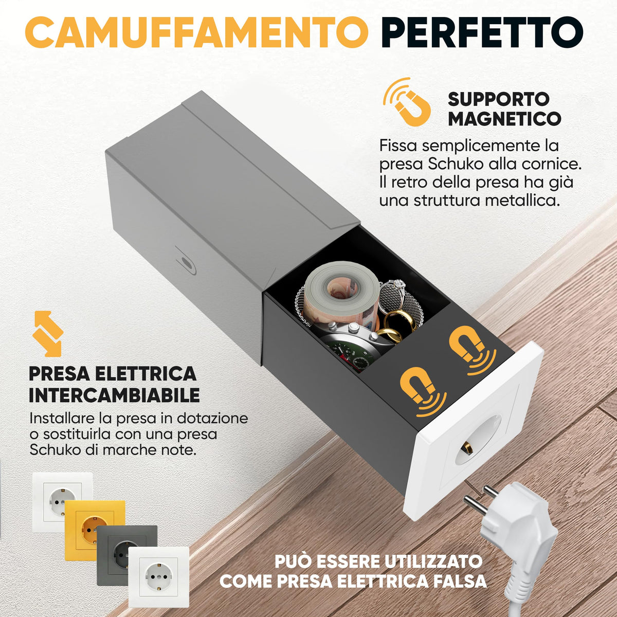 Cassaforte presa magnetica singola – immagine 2