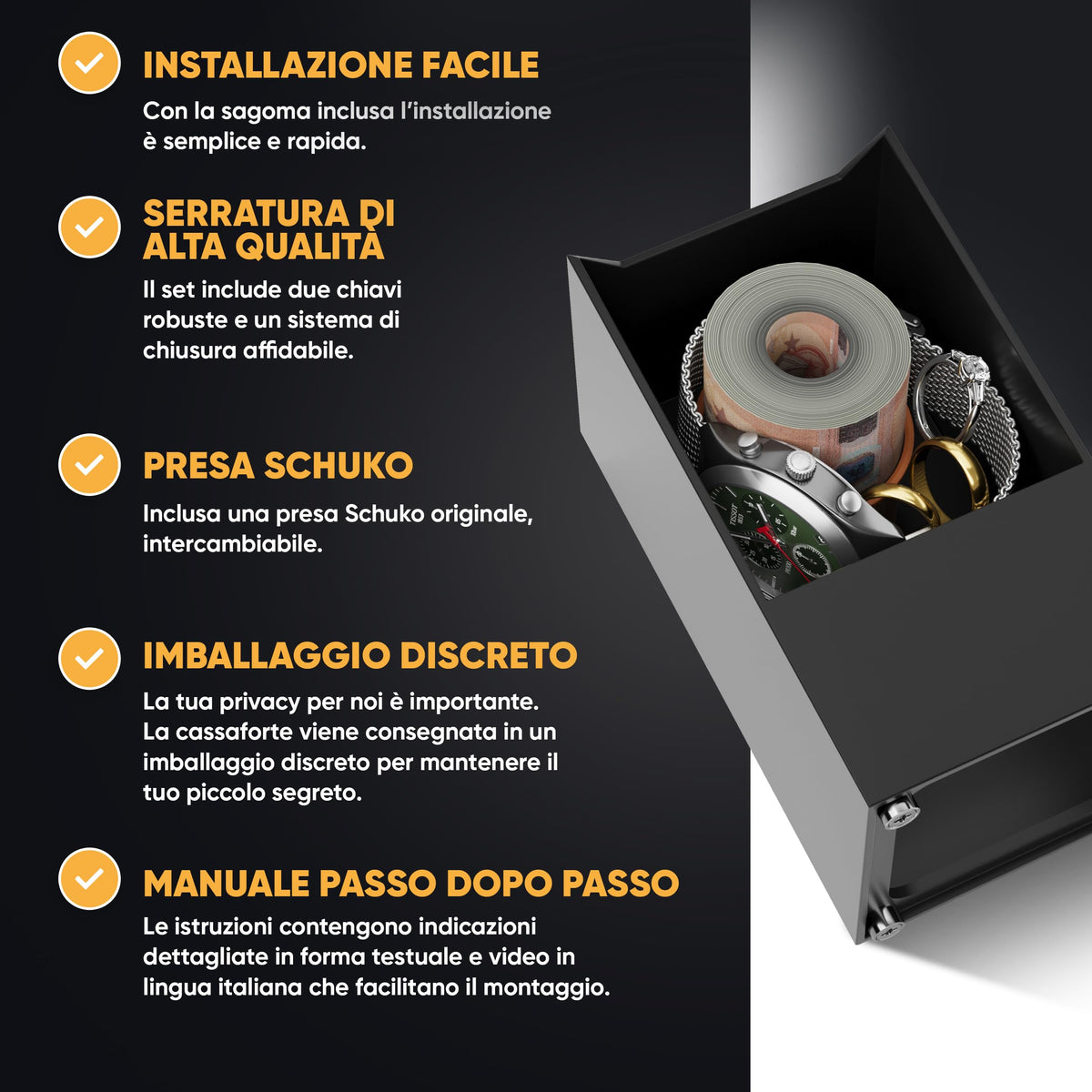 Cassaforte presa magnetica singola – immagine 6