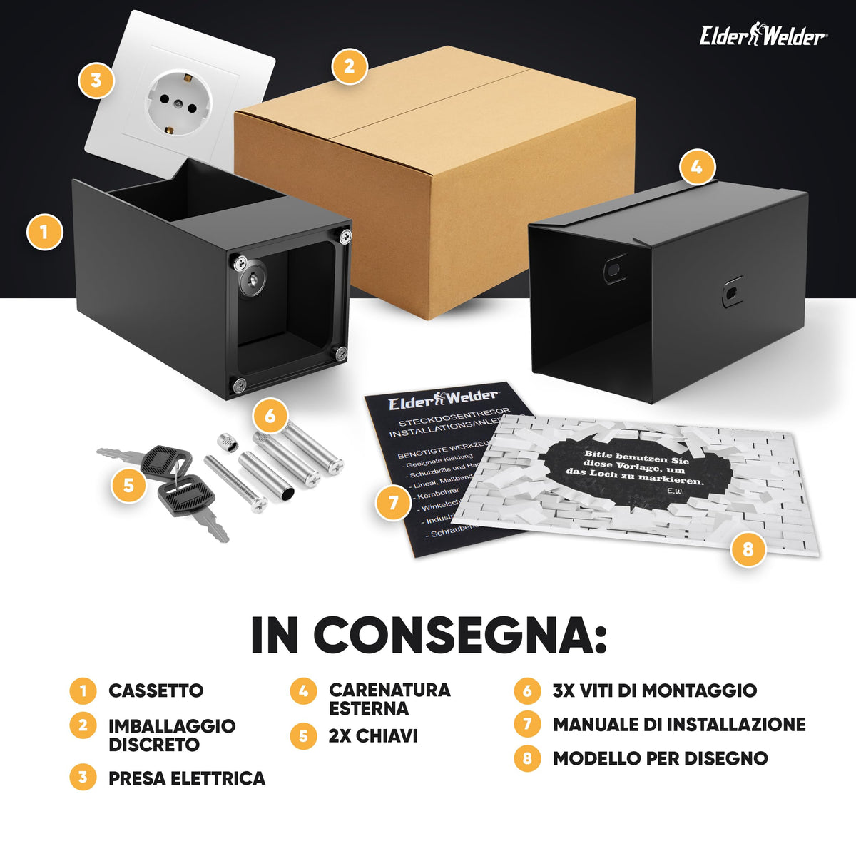 Cassaforte presa magnetica singola – immagine 7