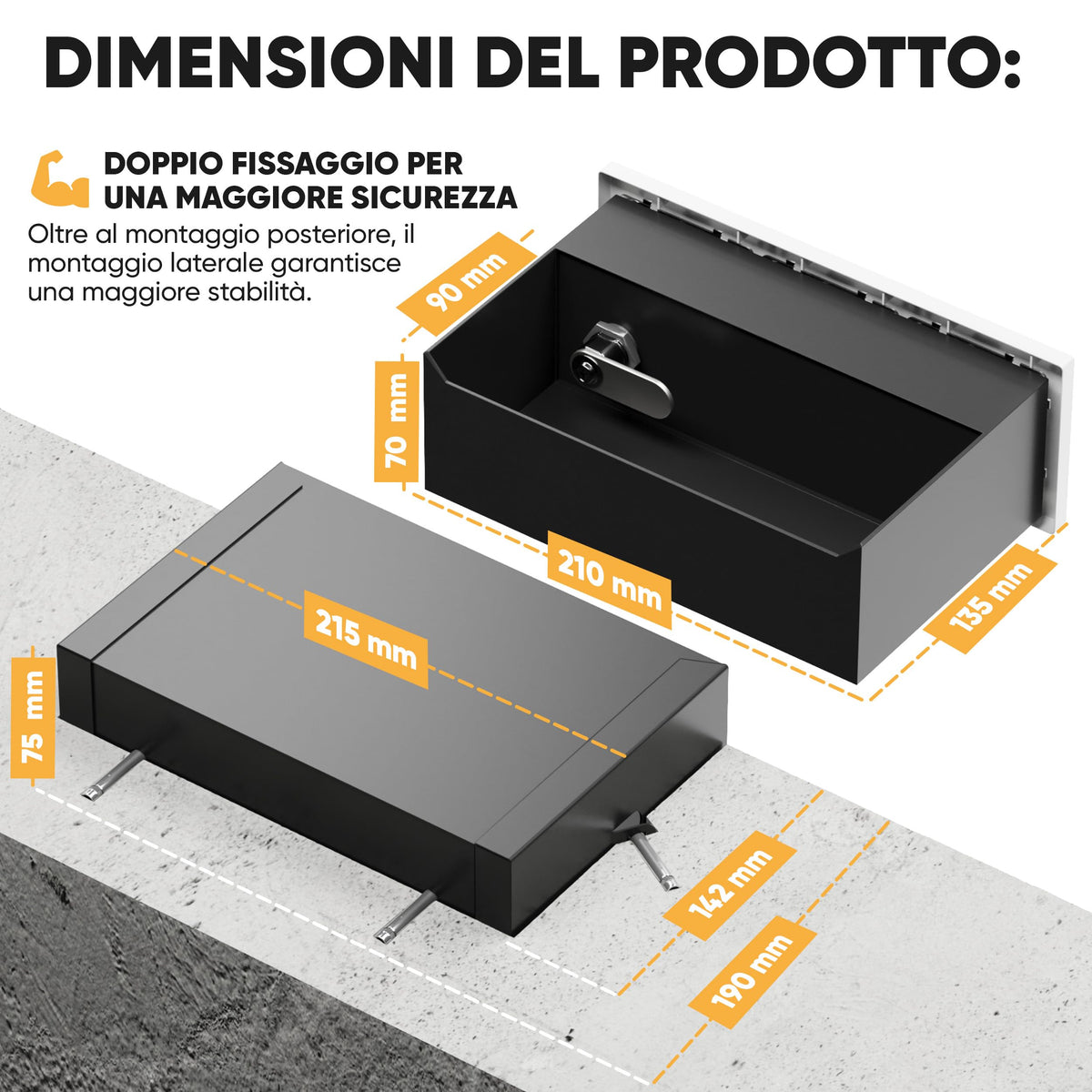 Cassaforte presa magnetica tripla – immagine 5