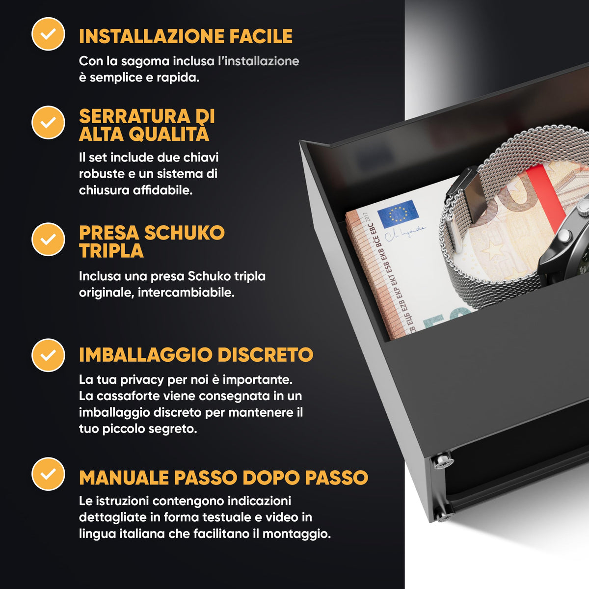Cassaforte presa magnetica tripla – immagine 6