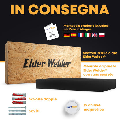 Mensola con scomparto segreto nera – immagine 6