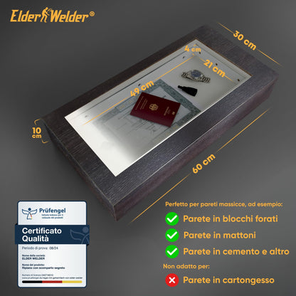Mensola con scomparto segreto wengé – immagine 3