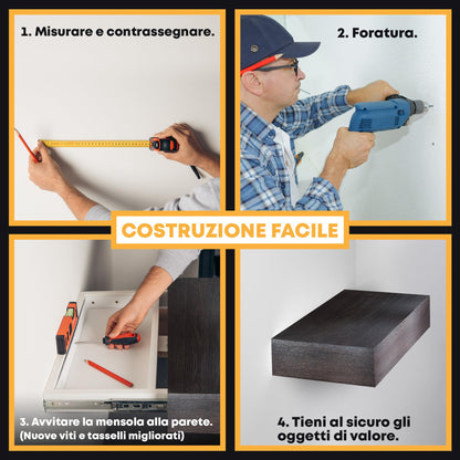 Mensola con scomparto segreto wengé – immagine 5